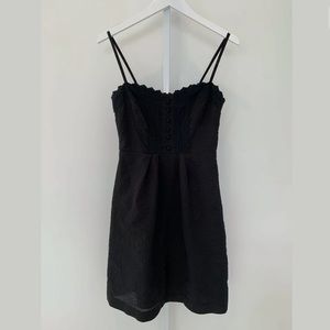 CYNTHIA STEFFE BLACK COTTON DRESS SMALL NWOTS!